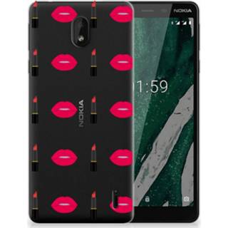 👉 Lippenstift Nokia 1 Plus TPU Hoesje Design Lipstick Kiss 8720091041295