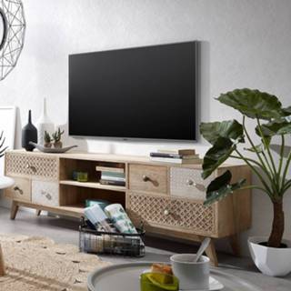 👉 Massief Mangohout Kave Home Tv-meubel 'Hoob' 160cm 8433840413174