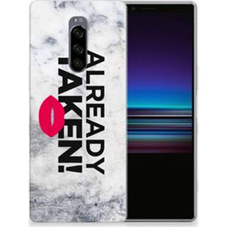 👉 Wit Sony Xperia 1 TPU Hoesje Design Already Taken White 8720091061484