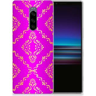 👉 Roze Sony Xperia 1 Uniek TPU Hoesje Barok 8720091072916