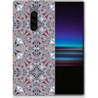 👉 Sony Xperia 1 TPU Hoesje Design Flower Tiles 8720091142800