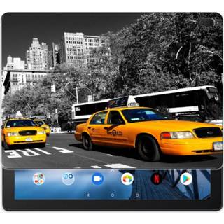 👉 Tablethoes Lenovo Tab E10 Tablethoesje Design New York Taxi 8720091154124