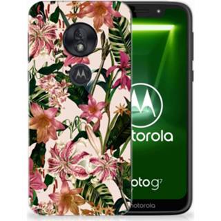 👉 Motorola Moto G7 Play Uniek TPU Hoesje Flowers 8720091169562