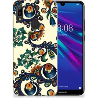 👉 Huawei Y6 2019 | Pro TPU Hoesje Design Barok Flower 8720091413191