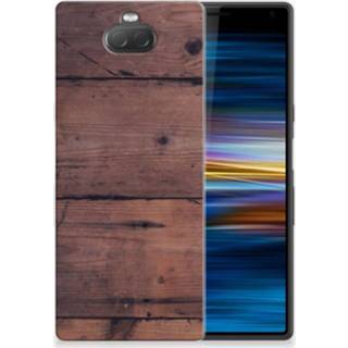 Sony Xperia 10 Plus Uniek TPU Hoesje Old Wood 8720091709669