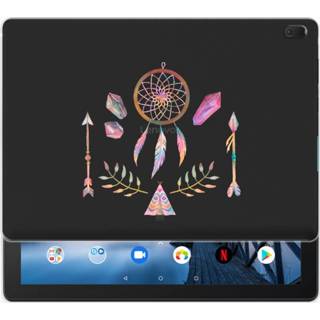 👉 Tablethoes Lenovo Tab E10 Uniek Tablethoesje Boho Dreamcatcher 8720091442764