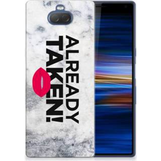 Wit Sony Xperia 10 Plus TPU Hoesje Design Already Taken White 8720091537873