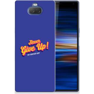 👉 Sony Xperia 10 Plus Uniek TPU Hoesje Never Give Up 8720091539105