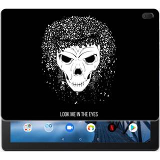 👉 Tablethoes Lenovo Tab E10 Uniek Tablethoesje Skull Hair 8720091583528