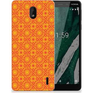 👉 Oranje Nokia 1 Plus TPU Hoesje Design Batik Orange 8720091625006