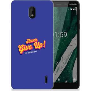 👉 Nokia 1 Plus Uniek TPU Hoesje Never Give Up 8720091625662