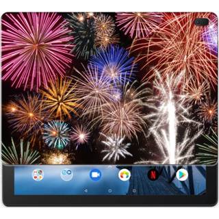 👉 Tablethoes Lenovo Tab E10 Tablethoesje Design Vuurwerk 8720091644212