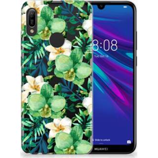 👉 Orchidee groen Huawei Y6 2019 | Pro Uniek TPU Hoesje 8720091648746