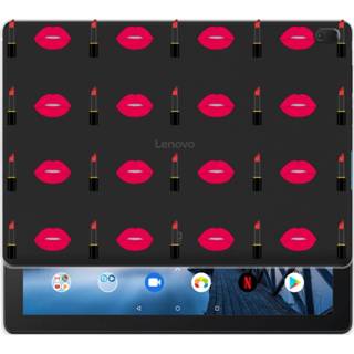 👉 Tablethoes Lenovo Tab E10 Tablethoesje Design Lipstick Kiss 8720091746312