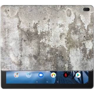 Tablethoes Lenovo Tab E10 Tablethoesje Design Beton 8720091765498