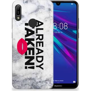 👉 Wit Huawei Y6 2019 | Pro TPU Hoesje Design Already Taken White 8720091768796