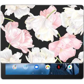 👉 Tablethoes Lenovo Tab E10 Tablethoesje Design Lovely Flowers 8720091855205