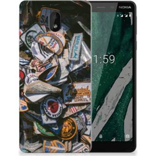 Nokia 1 Plus Uniek TPU Hoesje Badges 8720091869981