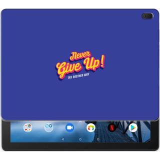 👉 Tablethoes Lenovo Tab E10 Uniek Tablethoesje Never Give Up 8720091958104