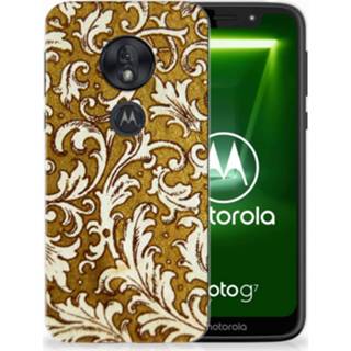 Goud Motorola Moto G7 Play TPU Hoesje Design Barok 8720091498013