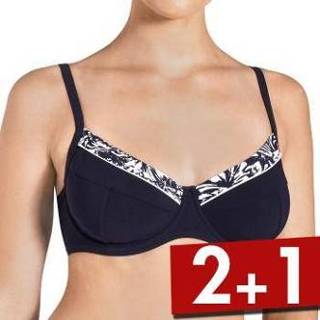 👉 Vrouwen blauw Sloggi Swim Midnight Flower CTOW BIG * Gratis verzending Actie