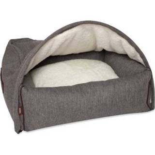 👉 Hondenmand bruin s Snuggle Cave Bed Brown Herringbone 645360011114