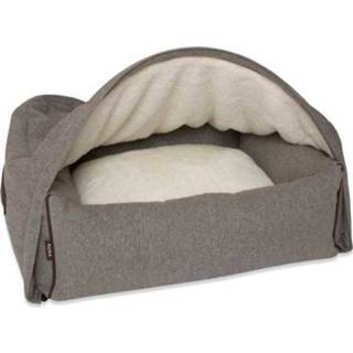 👉 Hondenmand Snuggle Cave Bed Grey Flannel