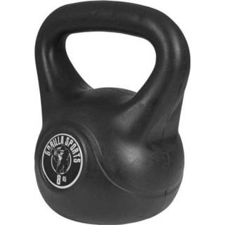 👉 Kettlebell kunststof zwart Gorilla Sports 8 kg (extra stabiel) 4260200841667