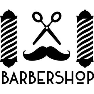 👉 Nederlands Bedrijfsstickers Barber shop sign