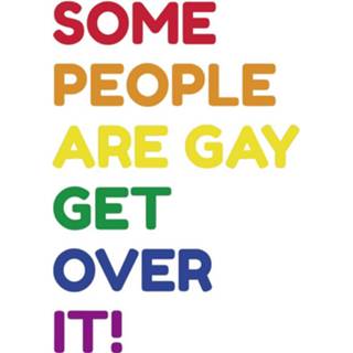 Tekst sticker nederlands stickers some people are gay get over it