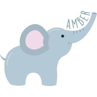 👉 Muursticker nederlands kinderen Muurstickers kinderkamer olifantje met naam