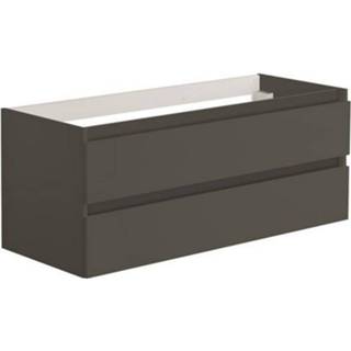 👉 Onderkastje antraciet MDF ALMA Onderkast Allibert 120x47,2x46 cm Soft-Close Lades (wastafel optioneel) 3588560327364