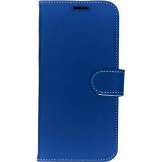 👉 Portemonnee donkerblauw unisex XS blauw unicolor blauwe kunstleer kunstleder Accezz Wallet Softcase Booktype voor iPhone Max - 8719638605199