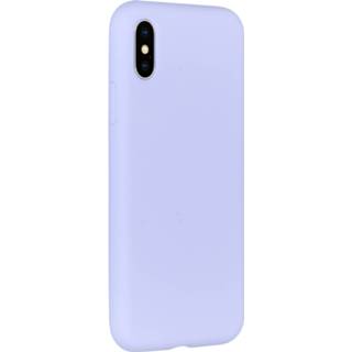 👉 Paars silicone TPU siliconen XS x unicolor unisex Accezz Liquid Backcover voor de iPhone / - 8719638608442