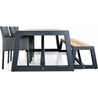 👉 Terras tafel active grijs SUNS tuinmeubelen Trento tuintafel | 250 x 100 Mat royal