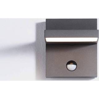 👉 Buitenwandlamp warmwit grafietgrijs a+ grijs aluminium LED Silvan, donkergrijs, met sensor