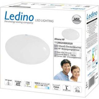 👉 Plafondlamp wit staal universeel a+ ledino LED Altona m. HF-sensor, 4.000K, 36 cm