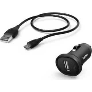 👉 Oplaadkabel zwart Hama Auto-oplaadset Picco Micro-USB 1 A Oplader + 1,4 M 4047443310569