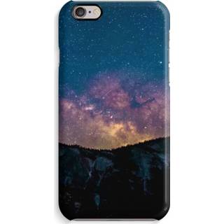 👉 Zwart Volledig Geprint iPhone 6 / 6S Hoesje (Glossy) - Travel to space 7435138399307