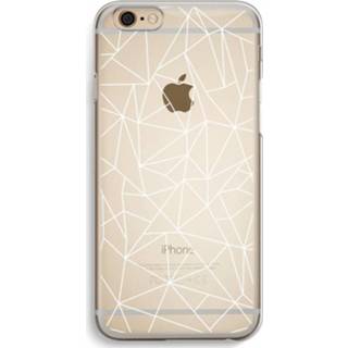 👉 Kubus transparant zwart witte IPhone 6 / 6S Hoesje (Soft) - Zwart-witte kubussen 7435138428427