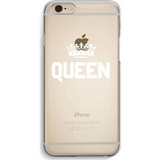 Transparant zwart IPhone 6 / 6S Hoesje (Soft) - Queen 7435138425495