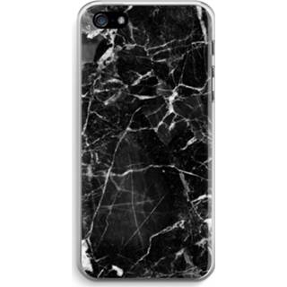 👉 Transparant zwart marmer IPhone 5 / 5S SE Hoesje (Soft) - 2 7435138434459