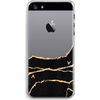 👉 Transparant gouden marmer IPhone 5 / 5S SE Hoesje (Soft) - 7435138435463