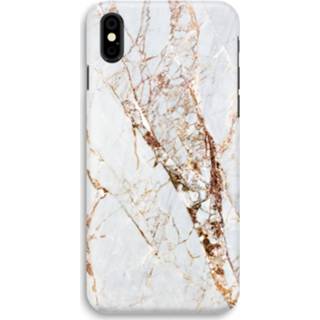 👉 Goud marmer zwart IPhone X Volledig Geprint Hoesje (Hard) - 7435138444441