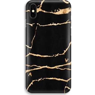 👉 Gouden marmer zwart IPhone X Volledig Geprint Hoesje (Hard) - 7435138445462