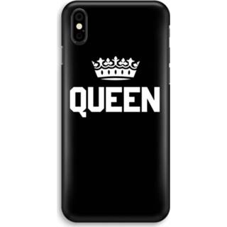 👉 Zwart IPhone X Volledig Geprint Hoesje (Hard) - Queen 7435138445493