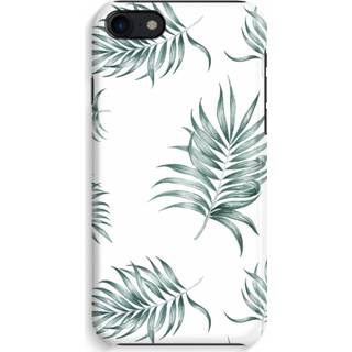 Zwart IPhone 8 Volledig Geprint Hoesje (Hard) (Glossy) - Simple leaves 7435138451425