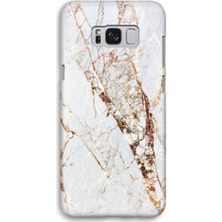 👉 Goud marmer zwart Samsung Galaxy S8 Volledig Geprint Hoesje (Hard) (Glossy) - 7435138464449
