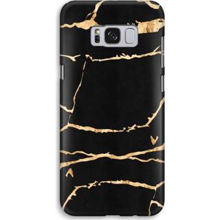 👉 Gouden marmer zwart Samsung Galaxy S8 Volledig Geprint Hoesje (Hard) (Glossy) - 7435138465460