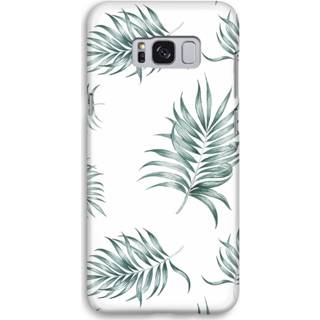👉 Zwart Samsung Galaxy S8 Volledig Geprint Hoesje (Hard) (Glossy) - Simple leaves 7435138466429